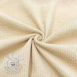 Tissu velours cotelé 6W WASHED STRETCH butter