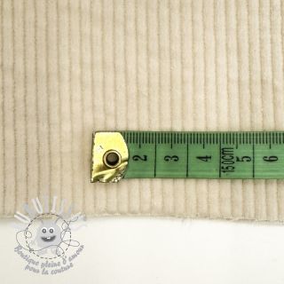 Tissu velours cotelé 6W WASHED STRETCH butter