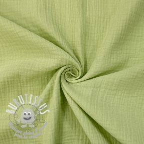 Tissu double gaze/mousseline soft green