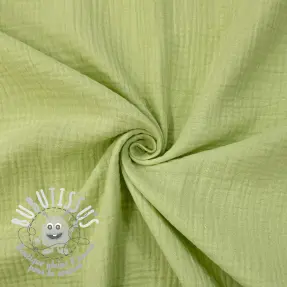 Tissu double gaze/mousseline soft green