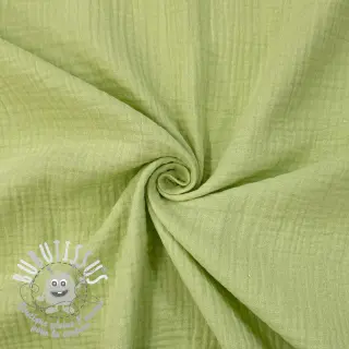 Tissu double gaze/mousseline soft green