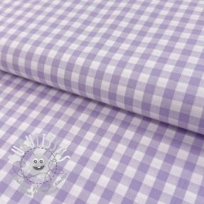 Tissu coton Check lilac