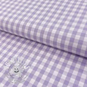 Tissu coton Check lilac