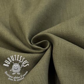 Lin lavé dark moss green