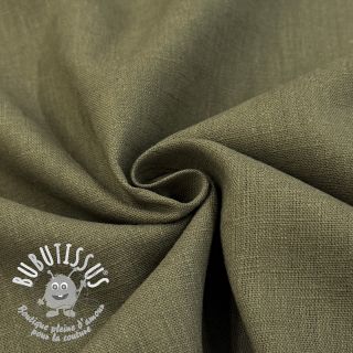 Lin lavé dark moss green