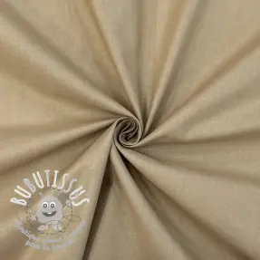 Tissu Popeline de coton dark beige