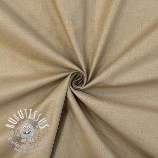 Tissu Popeline de coton dark beige