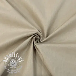 Tissu Popeline de coton light brown