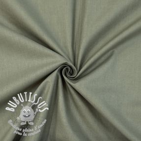 Tissu Popeline de coton olive