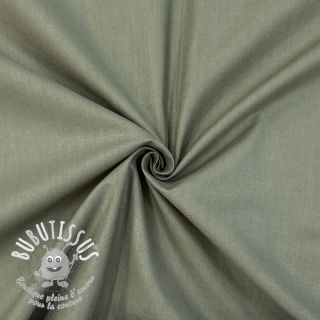 Tissu Popeline de coton olive
