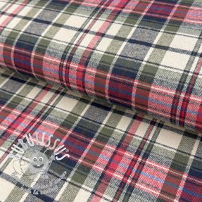 Tissu coton YARN DYED CHECK BRUSHED pickle