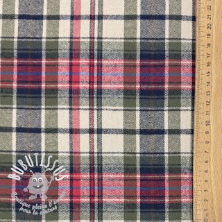 Tissu coton YARN DYED CHECK BRUSHED pickle