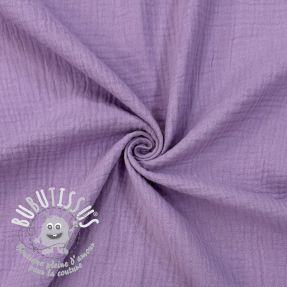 Tissu double gaze/mousseline dark lilac