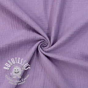 Tissu double gaze/mousseline dark lilac
