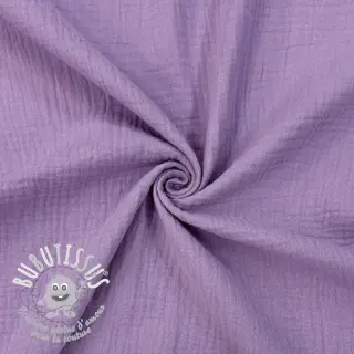 Tissu double gaze/mousseline dark lilac