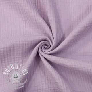 Tissu double gaze/mousseline soft lilac