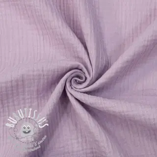 Tissu double gaze/mousseline soft lilac
